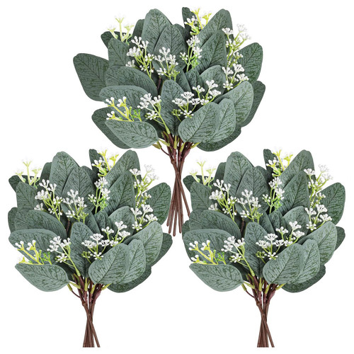 18Pcs Artificial Eucalyptus Stems, Practical Greenery Plants, Fake Eucalyptus Leaves Stems Real Touch Leaf Branches, Eucalyptus Leaves Plant for Wedding Bridal Bouquets, Centerpiece,(Spring green) 18Pcs Artificial Eucalyptus Stems, Practical Greenery Plants, Fake Eucalyptus Leaves Stems Real Touch Leaf Branches, Eucalyptus Leaves Plant for Wedding Bridal Bouquets, Centerpiece,(Spring green)