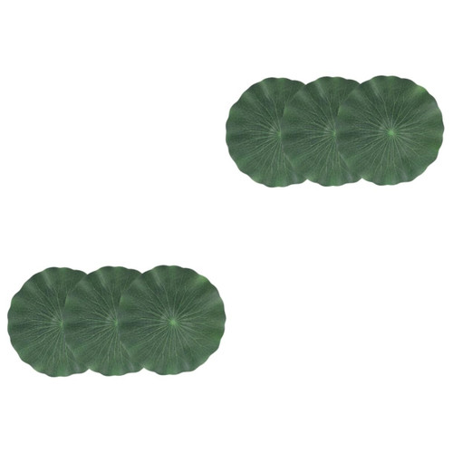 Abaodam 6 Pcs Simulated Lotus Leaf Artificial Lotus Leaves Pool Floating Leaves Simulation Leaves Aquarium Leaves Flower Fake Leaf Floating Aquarium Decor Artificial Leaf Miniature Eva