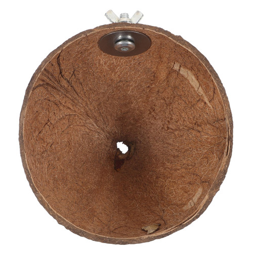 Happyyami Coconut Shell Bird Nest Crafted Parrot Nest Resting Birdcage Hanging Bird Nest Coconuts Parrot House Breeding Bird House Birdcage for Bird Sleeping Bird House Coconuts Bird House