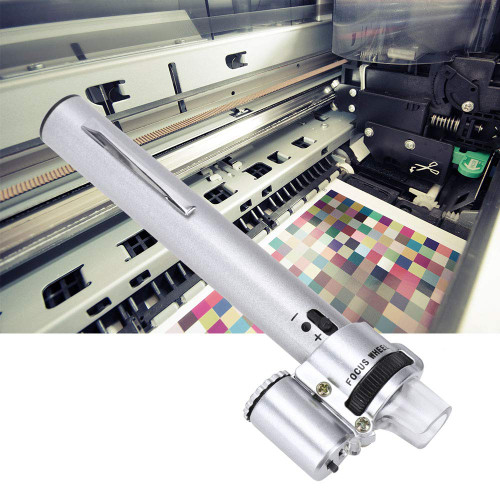 100X Pen Type Adjustable Focusing Portable LED Microscope Mini Magnifier Magnifying Tool for Home, Office, Laboratory or Jewelry Shop
