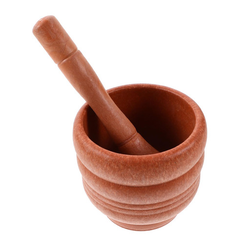 Ciieeo 1 Set Manual Meshed Garlic Device Plastic Grinder Pestle Bowl Small Pepper Wood Garlic Masher Garlic Crush Pot Bowl Garlic Grinder Bowl and Pestle Household Black Pepper Plastic Pp