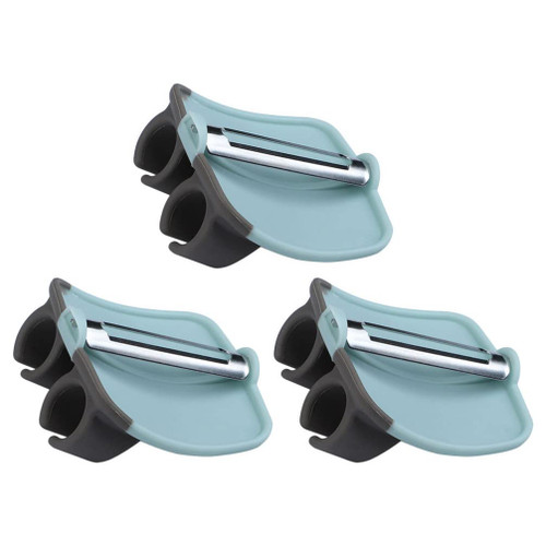 HEMOTON 3pcs Finger Melon Grater Veg Peeler Face Scraper Tool Potato Peeler Finger Orange Peeler Potato Scraper Multifunction Palm Potato Peeler Peach Shredded Fruit To Rotate Pp