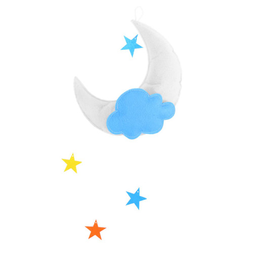 Ciieeo Baby Mobile for Crib Moon Hanging Decor Ceiling Decorations Crib for Baby Artificial Baby Shower Party Favors Girl Clouds Hanging Ornaments Baby Cot The Clouds Telephone