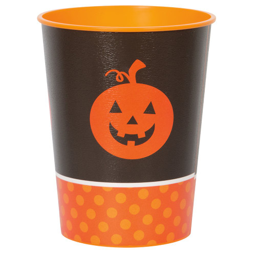 16oz Little Pumpkin Halloween Plastic Cups, 8ct