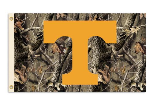 NCAA Tennessee Volunteers 3-by-5 Foot Flag with Grommets - Realtree Camo Background