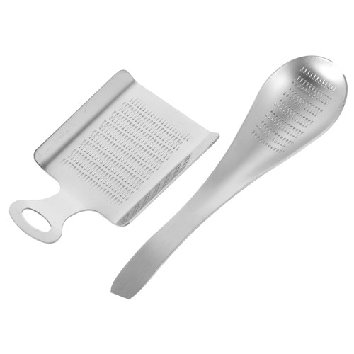 SWOOMEY 2pcs Stainless Steel Grinder Garlic Grater Mini Ginger Grater Kitchen Grater Wasabi Grater Cheese Shredder Ginger Mincer Food Grater Fruitful Kitchen Gadget Baby Vegetable Mustard