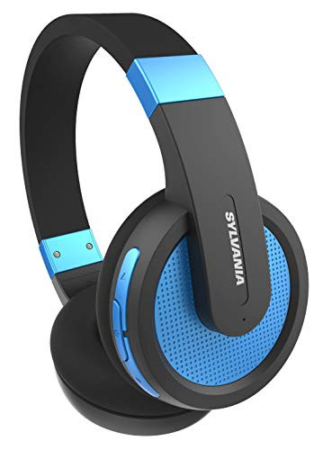 Sylvania Wireless Bluetooth Stereo Over Ear Headphones with Microphone - Blue