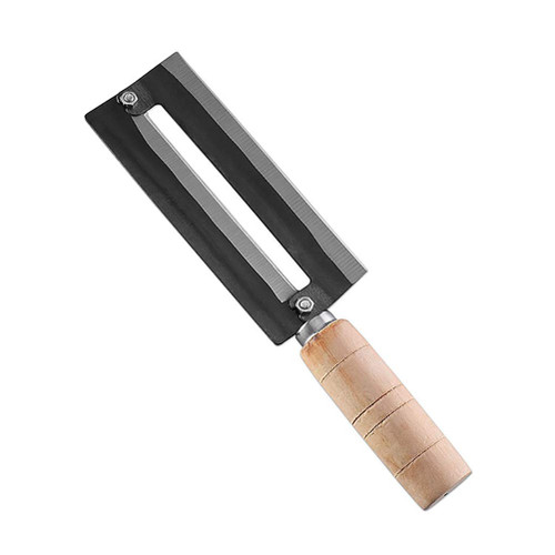 Sugarcane Peeler Knife,Peeler Knife Carbon Steel Sugar Cane Peeling Cutter with Non Slip Wooden Handle, 10.23in Artifact Planing Knife for Sugar CanePeeling (As Shown)
