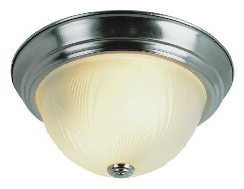 Trans Globe Lighting 58800 BN Indoor Del Mar 11" Flushmount, Brushed Nickel