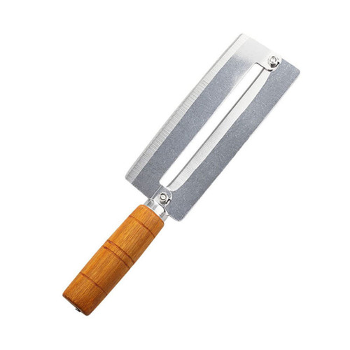 COLLBATH Pineapple Peeler Sugarcane Peeler Pineapple Cutter Fruit Peeler with Wooden Handle Vegetable Cutters Multifunction Cane Peeler Stainless Steel Sugar Cane Scraper