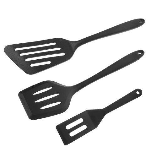 TIDTALEO 3pcs Silicone Spatula Cooking Spatula Non-stick Cooking Nylon Spatula Silicone Turner Silicone Scraper Tool Non Stick Frying Pan Wok Large Frying Pan Household
