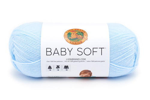 Lion Brand Yarn (1 Skein) Lion Brand Yarn Babysoft Baby Yarn Yarn, Little Boy Blue Multicolor