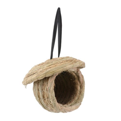 Sosoport Handmade Nest for Parakeets Handwoven Finch Nest for Parakeet Cage Accessories Straw Bird Nest for Parakeets Bird Nest for Cage Finch Cage Lovebird Nest The Bird's Nest Pet Bird