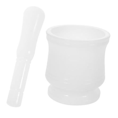 VINTORKY Garlic Crusher 1 Set Pestle and Mortar Pesto Masher Crusher Home Mortar Grinding Bowl Mortar Pestle Mortar Crush Garlic Mortar Garlic Chopper Household White Household Mortar