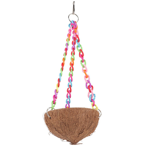 Sosoport Coconut Shell Nest Bird House Pendant Sleeping Nest Hanging Bird Nest Sleeping Bird House Decorative Nest Sleeping Bird Bed Parrot Birdcage Hanging Parrot House Hanging Bird Bed