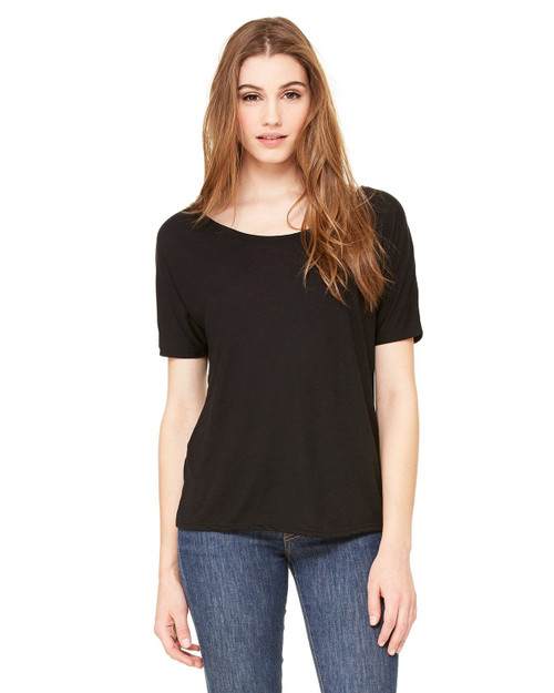 By Bella + Canvas Bella + Canvas Ladies Slouchy T-Shirt - Black - S - (Style # 8816 - Original Label)