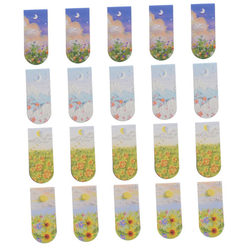 KICHOUSE 20pcs Magnetic Bookmark Bookmarks Bulk Magnetic Page Clips Cool Bookmarks Blank Bookmarks Note Bookmarks Kids Bookmark Kids Gift Book Mark Student Personality Paper Magnet Clip