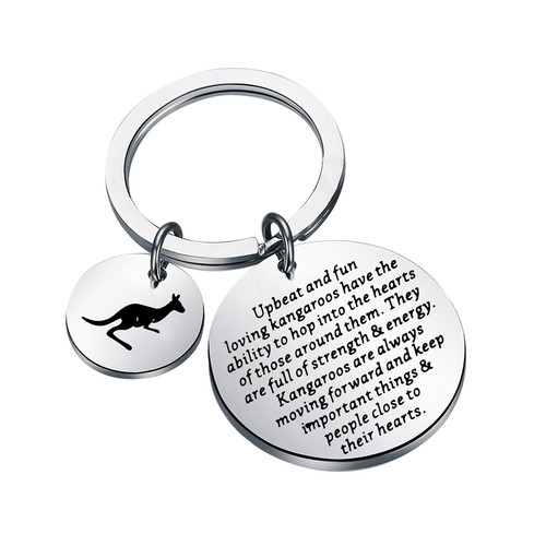 bobauna Australian Kangaroo Keychain Wildlife Animal Jewelry Kangaroos Are Full Of Strength And Energy (upbeat kangaroos keychain) bobauna Australian Kangaroo Keychain Wildlife Animal Jewelry Kangaroos Are Full Of Strength And Energy (upbeat kangaroos keychain)