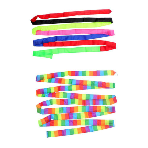 2 Pcs Kid Kites Toy Rainbow Tail Beginners Kite Tail Rainbow Kite Tail Outdoor Kite Accessories Make Kites Supplies Tail for Kite Flying Beach Kite Tail Ribbon Long Tail Child