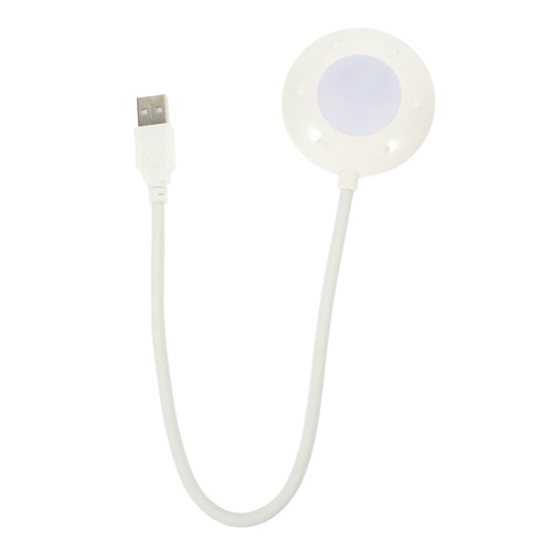Housoutil 2pcs USB Flying Saucer Light Bedside Lamp USB Reading Lamp USB Gooseneck Light Computer Table Lamp USB Computer Light Desk Lights Lamp Desktop Eye Light Student White Abs