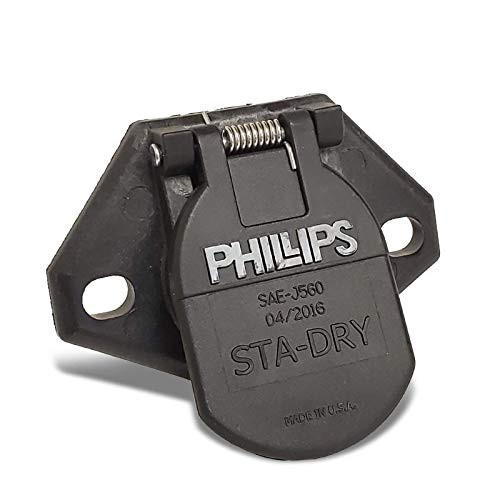 UrMarketOutlet Phillips 16-722 7-Way HeavyDuty STA-Dry 2-Hole Ring Termination Split Pin Socket