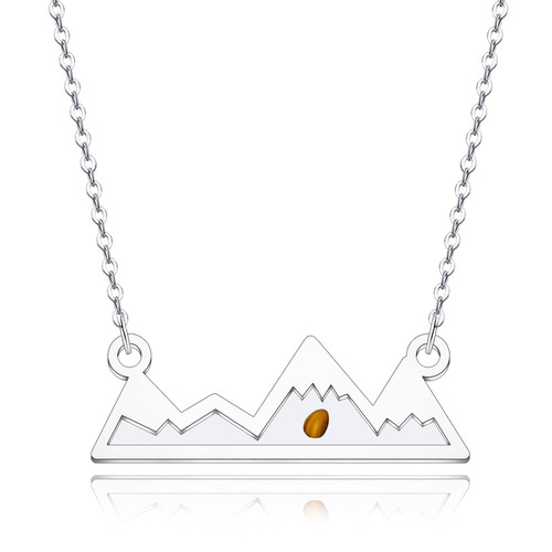 Mustard Seed Necklace Christian Gift Faith Move Mountains Jewelry Encouragement Gift Religious Gift for Women Girls (Mountains Seed NS)