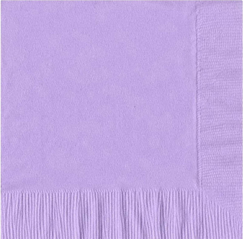 50 Plain Solid Colors Luncheon Dinner Napkins Paper - Lavender