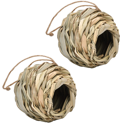 2Pcs Hummingbird Houses for Outside Hanging, Natural Grass Birdhouses Hanging Bird Hut, Hand Woven Hummingbird Nest, Ball Shap Nesting Cages Bird Hut Finch Bird House for Garden Window Outdoor 2Pcs Hummingbird Houses for Outside Hanging, Natural Grass Birdhouses Hanging Bird Hut, Hand Woven Hummingbird Nest, Ball Shap Nesting Cages Bird Hut Finch Bird House for Garden Window Outdoor