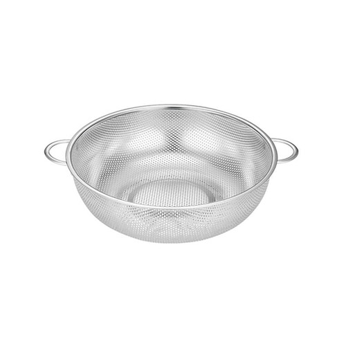 Metal Strainer Basket Stainless Steel Draining Basket Washing Vegetable Basket Dense Hole Basket Washing Rice Kitchen Colander