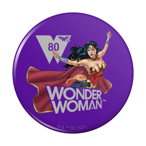 Wonder Woman 80th Warrior Purple Compact Pocket Purse Hand Cosmetic Makeup Mirror