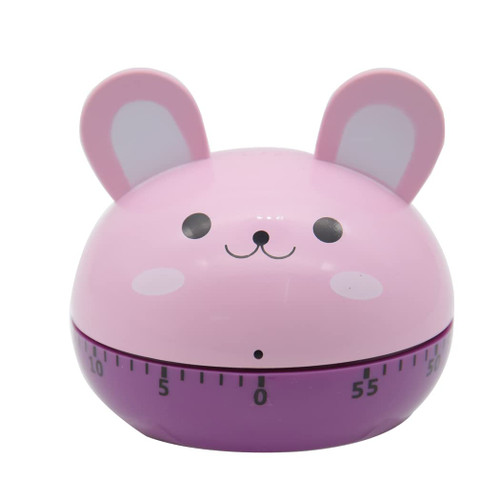 Hoshen Kitchen Food Cooking Mechanical Timer, Learning Time Manager, Manual Timer, Cartoon Animal Shape?Rabbit