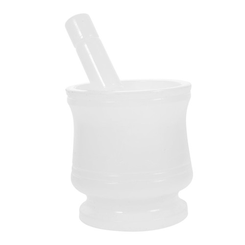 SWOOMEY Garlic Pugging Pot 1 Set Pestle and Mortar Pesto Masher Crusher Mortar Garlic Mortar Pestle Small Garlic Crusher Mortar White Portable Pound Jar Pp Kitchen Mortar Pestle