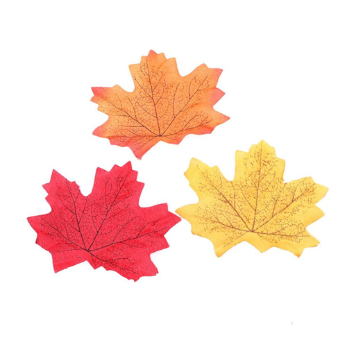 BESTOYARD 400pcs Artificial Plant Faux Plant Faux Leaves Artificial Leaves Maple Leaf Autumn Fall Leaf Artificial Maple Leaves Multicolor Yiwu