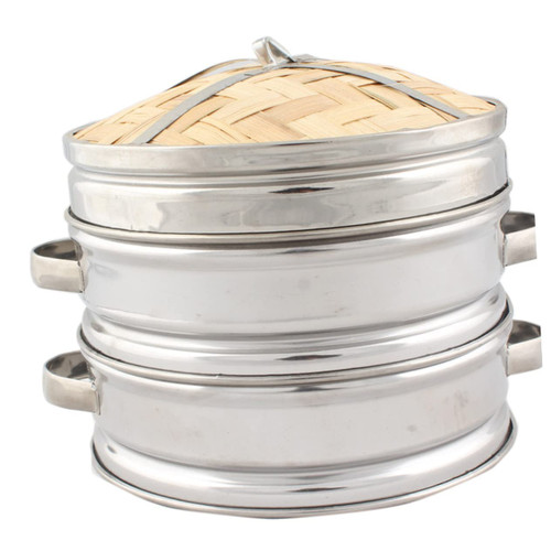 SHOWERORO Mesh Food Steamer Saucepan Steamer Insert Pastry Steamer Vegetable Steamer Insert Asian Steamer Basket Dim Chinese Steamer Pasta Cooker Steam Rack Bamboo Rice Cooker Steamer Pot