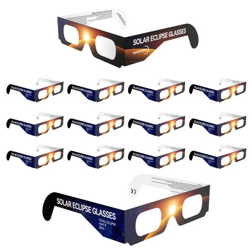 ZOUYUMOO 14 Pack Paper Eclipse Glasses ISO 12312-2:2015(E) & CE Certified Solar Eclipse Glasses, Safety Solar Eclipse Viewing, Direct Sun Observation