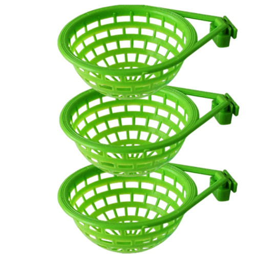 FKUMLUN 3pcs Plastic Canary Nest-Bird Nest Plastic Hollow Hanging Cage Eggs Hatching Tool Bird Breeding Hut Nest Pan(Green)