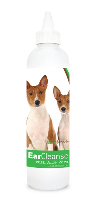 Healthy Breeds Basenji Ear Cleanse with Aloe Vera Cucumber Melon 8 oz