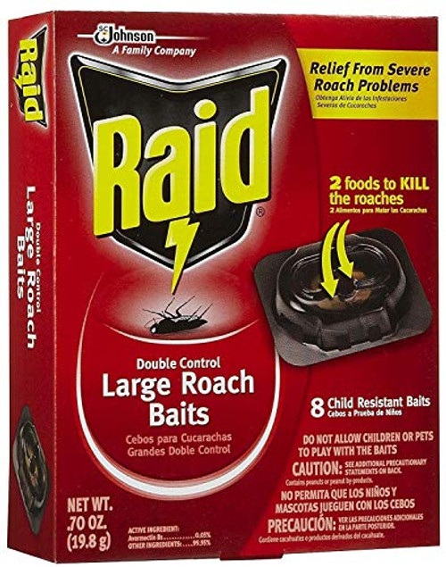 Raid Double Control, Large Roach Baits, 8 CT (Pack - 3) Raid Double Control, Large Roach Baits, 8 CT (Pack - 3)