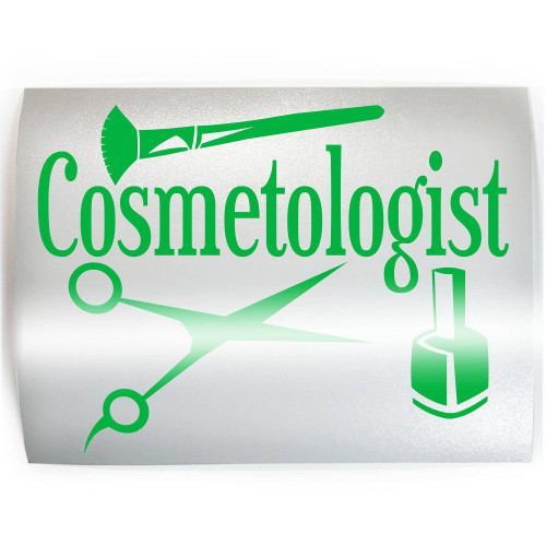 COSMETOLOGIST Hair Nails Facial Stylist - PICK COLOR & SIZE - Salon Hairdresser Vinyl Decal Sticker F