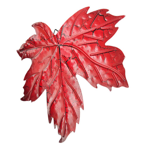 FUNOMOCYA Scene Pendants Fall Wall Art Indoor Crafts Wall Sculptures Home Wall Ornaments Maple Leaf Wall Art Maple Leaf Ornaments Wall Hanging Decors Modeling Iron 3D Flower Fence