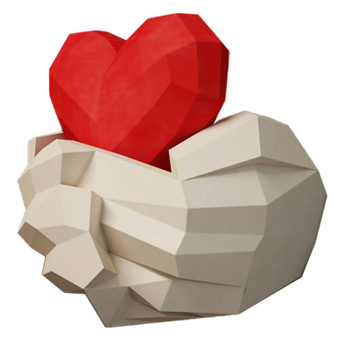 3d paper model origami tissue paper craft papercraft building kit stereoscopic wall decoration geometric origami decorative art love sculpture 3d origami paper Toy manual child