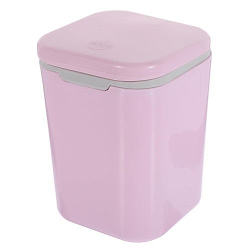 WRITWAA Micro Trash Can Kitchen Waste Paper Basket Large Trash Can Trash Can for Home Kitchen Table Garbage Container Countertop Trash Can Small Trash Can Pink Office Pp Desk