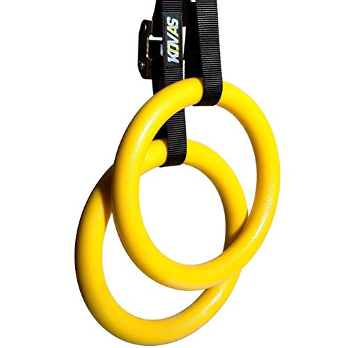 Olympic Gymnastic Rings With Adjustable Straps - Fitness Equipment For Home Gym - Body Weight Strength Training and Exercise Olympic Gymnastic Rings With Adjustable Straps - Fitness Equipment For Home Gym - Body Weight Strength Training and Exercise