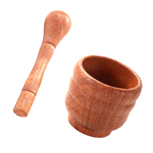 MAGICLULU 1 Set Garlic Masher Bowl and Pestle Garlic Grinding Bowl Plastic Mortar and Pestle Mincer Masher for Garlic and Mash Potato Masher Kitchen Tool Wooden Mortar Food Pp Baby