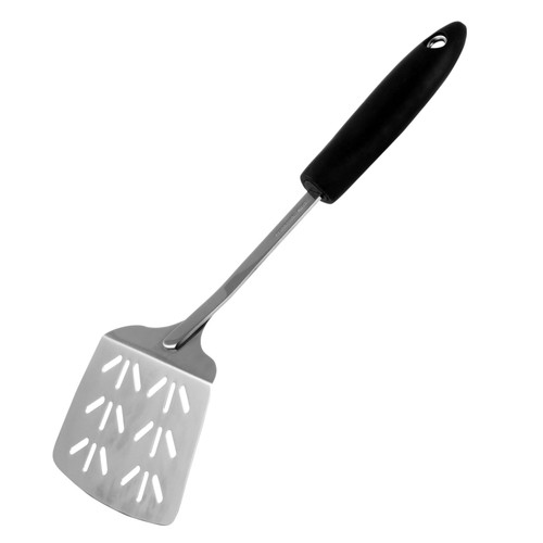 DECHOUS 1pc Stainless Steel Frying Spatula Stainless Steel Wok Spatula Eggs Cooker Silicone Spatula Pancake Turner Strainer Spatula Stainless Cookware Wooden Handles Household Small Tools