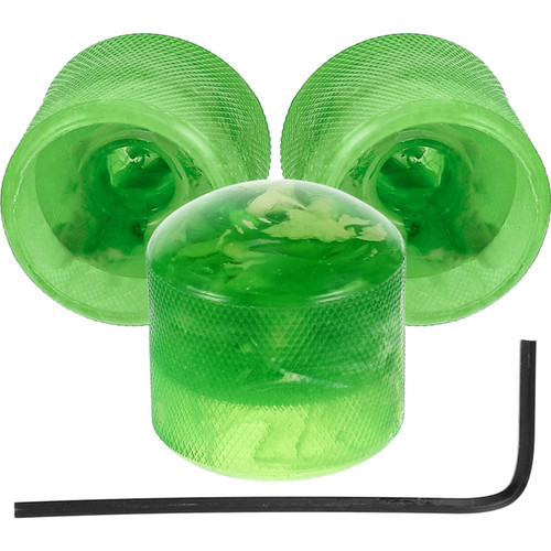 Vaguelly 1 Set Guitar Knob with Wrench Guitar Rotary Knobs Plastic Bass Knobs Potentiometer Control Knobs Volume Tone Dome Knobs for Electric Guitar Supplies Green