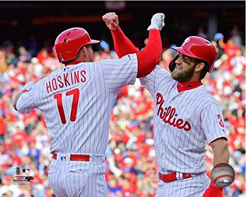 Rhys Hoskins & Bryce Harper Philadelphia Phillies 2019 Opening Day Photo (Size: 11" x 14")