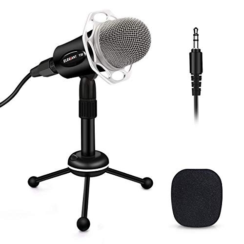 3.5mm Plug & Play PC Microphone, with Tripod Stand for Home Studio Recording Microphone for Computer, Smartphone, Podcasting Karaoke, YouTube, Skype, Games 3.5mm Plug & Play PC Microphone, with Tripod Stand for Home Studio Recording Microphone for Computer, Smartphone, Podcasting Karaoke, YouTube, Skype, Games
