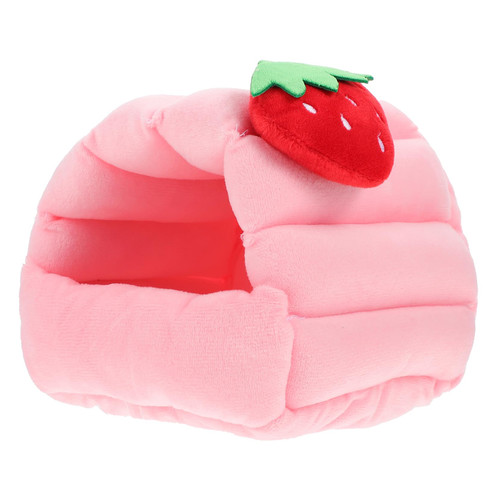 SEWOART 1pc Hamster Nest Hedgehog Bedding Hamster Hideout Pet Rest Bed Hammock Tent Hamster Warm Nest Hamster Supplies Hamster Warm Bed Pet House Squirrel Nest Plush Winter Pink