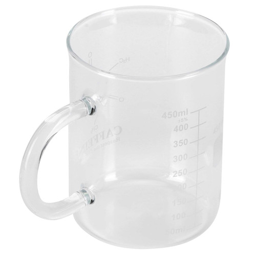 Beaker Cup Mug Beaker Mug Borosilicate Glass Cup with Handle and Measuring Scale for Coffee Tea